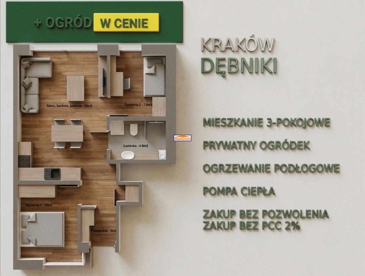 Mieszkanie 4-pokojowe Kraków Dębniki, ul. Spacerowa. Zdjęcie 16