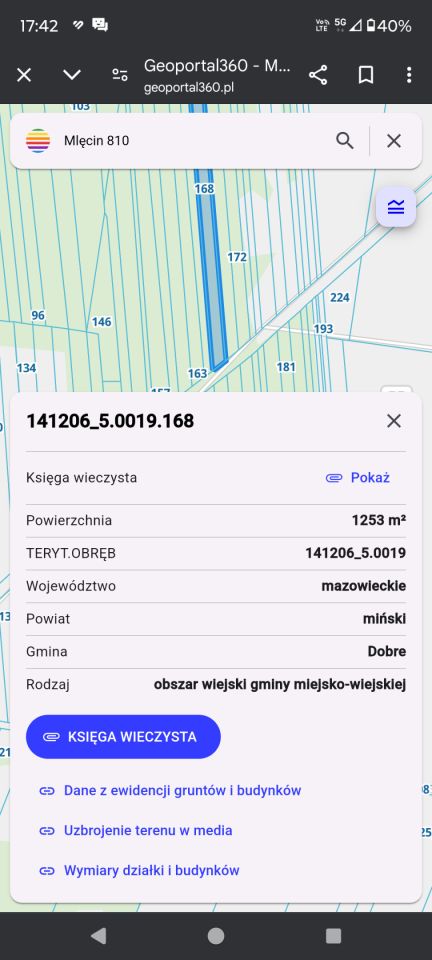 Działka rolna Mlęcin. Zdjęcie 5