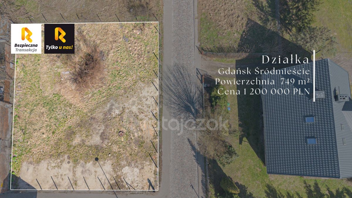 Działka budowlana Gdańsk Śródmieście, ul. Tadeusza Rejtana. Zdjęcie 1
