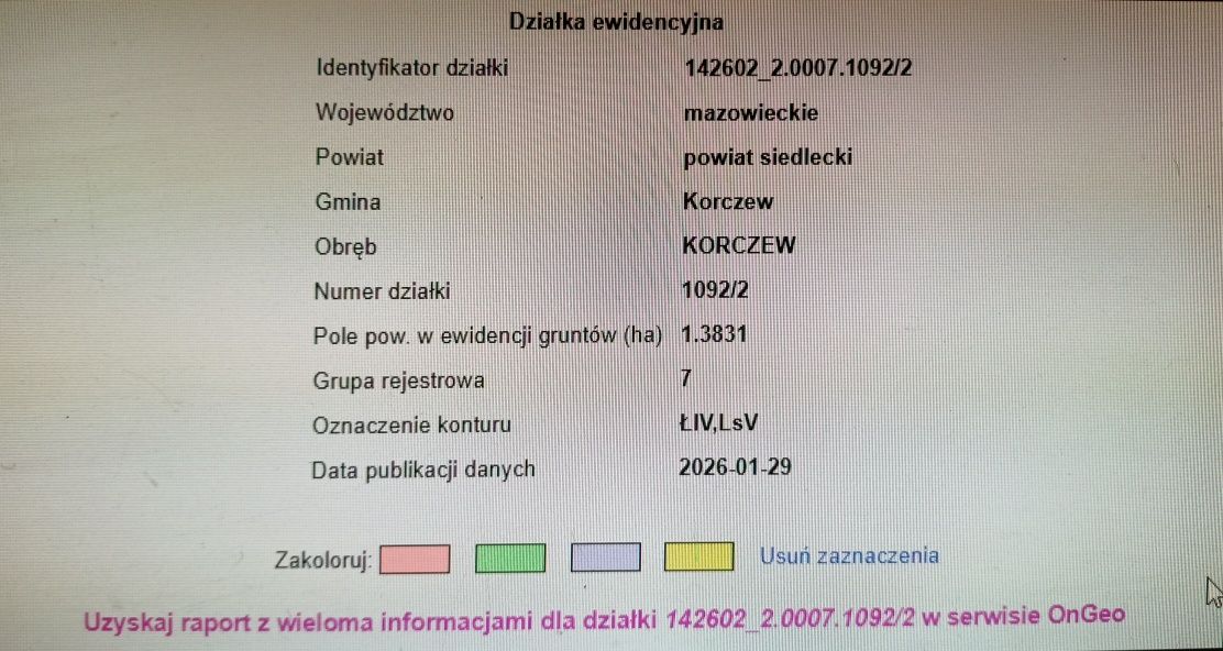 Działka rolna Korczew. Zdjęcie 4