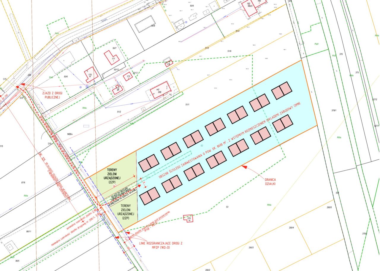 Działka budowlana Tarnów Klikowa, ul. Świętego Huberta. Zdjęcie 2