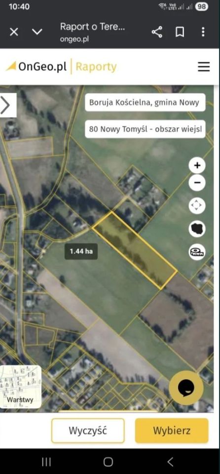 Działka budowlana Boruja Kościelna. Zdjęcie 3