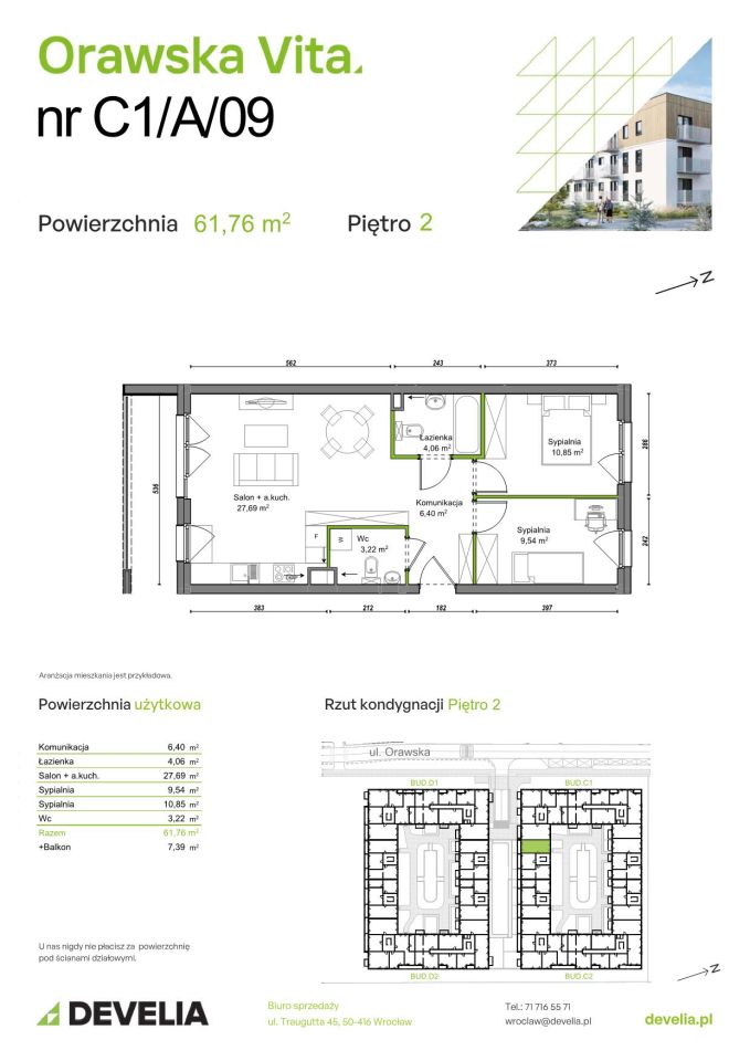Mieszkanie 3-pokojowe Wrocław Ołtaszyn, ul. Orawska. Zdjęcie 8
