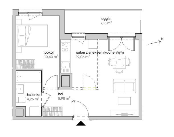 Mieszkanie 2-pokojowe Poznań Starołęka, ul. Unii Lubelskiej. Zdjęcie 7