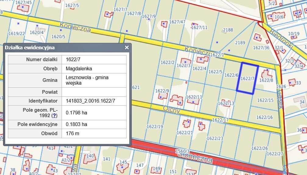 Działka budowlana Magdalenka, ul. Konieczna. Zdjęcie 2