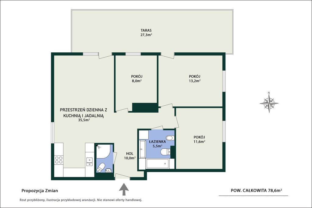 Mieszkanie 5-pokojowe Warszawa Ursus, ul. Elżbiety Rakuszanki. Zdjęcie 11
