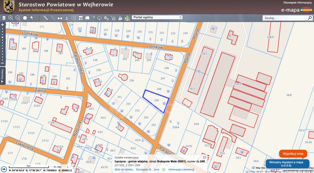 Działka inwestycyjna Bożepole Małe, ul. Polna. Zdjęcie 3