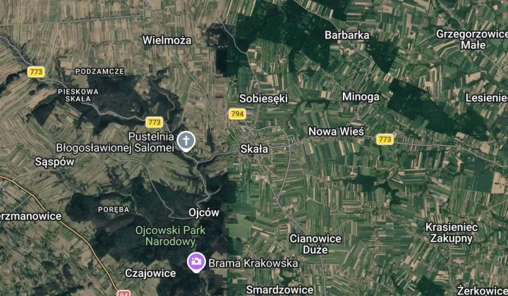 Działka rolno-budowlana Skała, ul. Marianów
