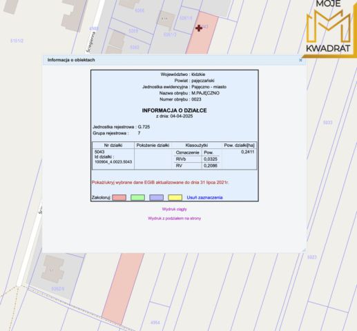 Działka budowlana Pajęczno, ul. Ściegienna. Zdjęcie 3
