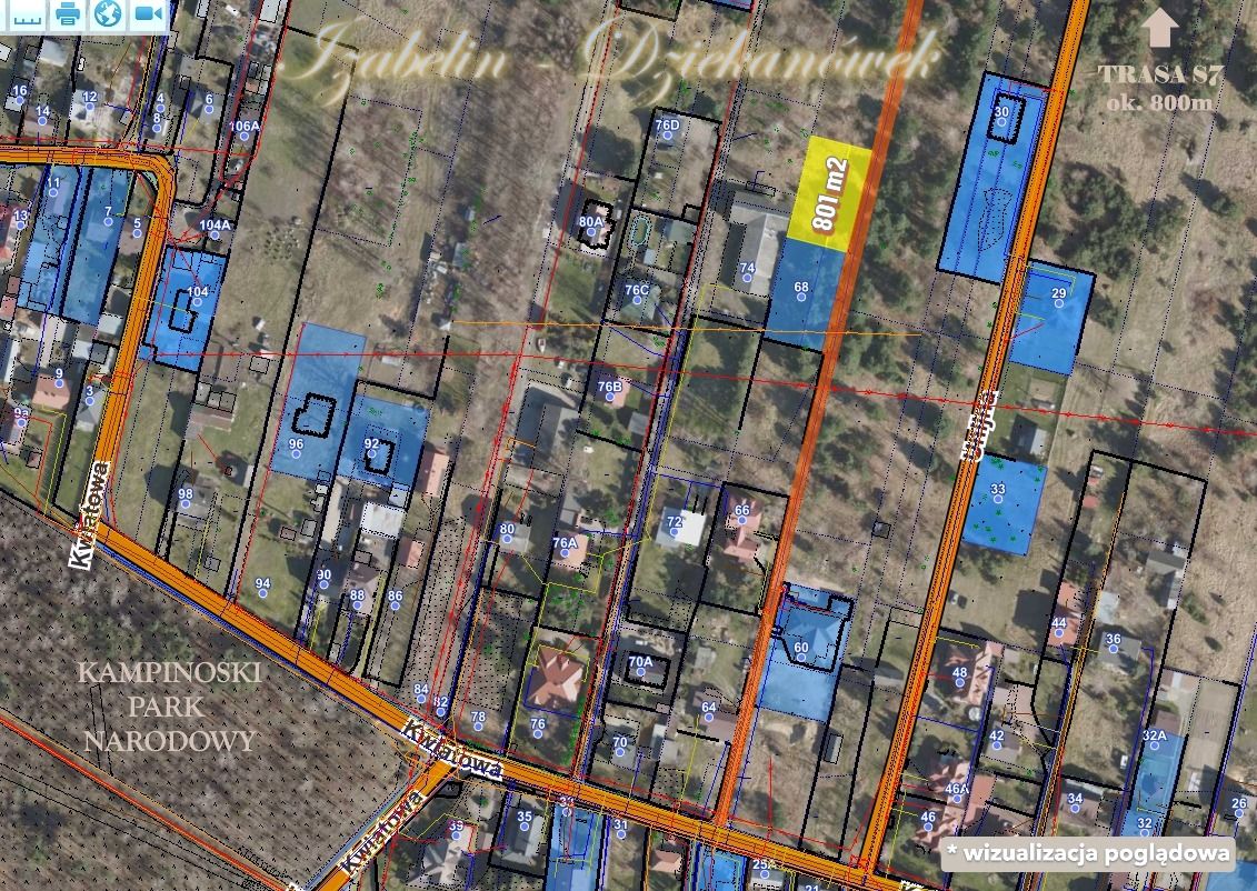 Działka budowlana Izabelin-Dziekanówek, ul. Kwiatowa. Zdjęcie 1