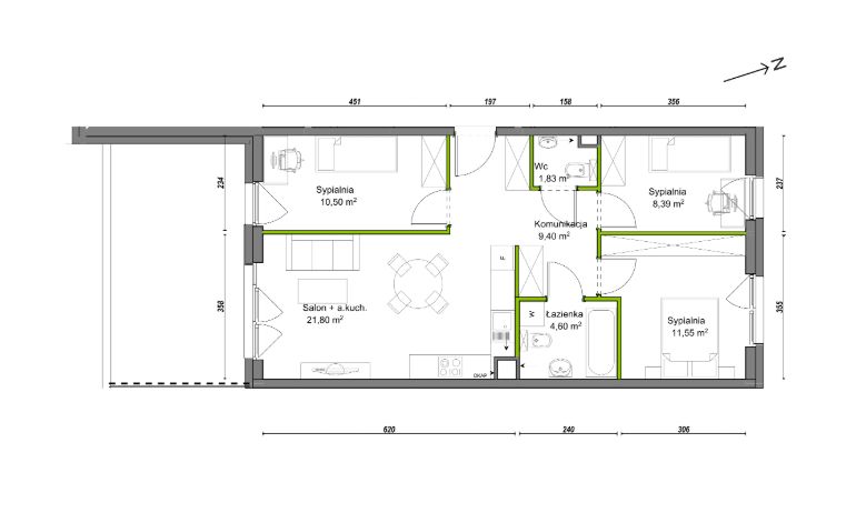 Mieszkanie 4-pokojowe Wrocław Ołtaszyn, ul. Orawska. Zdjęcie 8