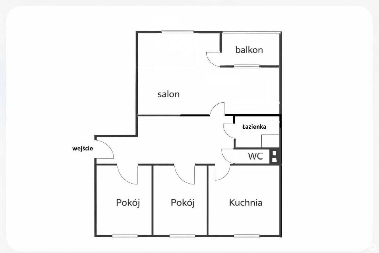 Mieszkanie 3-pokojowe Suwałki Centrum, os. Osiedle II. Zdjęcie 6