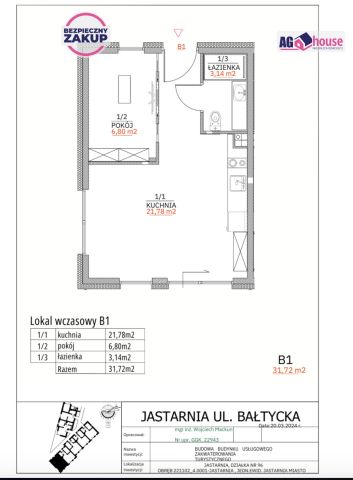Mieszkanie 2-pokojowe Jastarnia, ul. Bałtycka. Zdjęcie 7