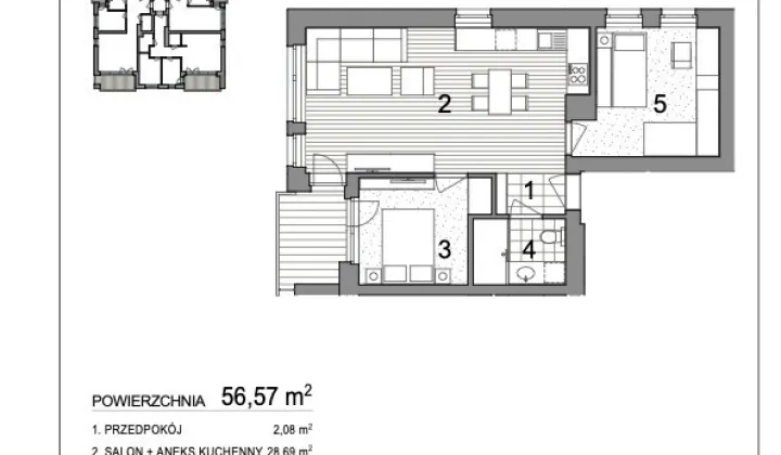 Mieszkanie 3-pokojowe Kołobrzeg, ul. Bogusława X