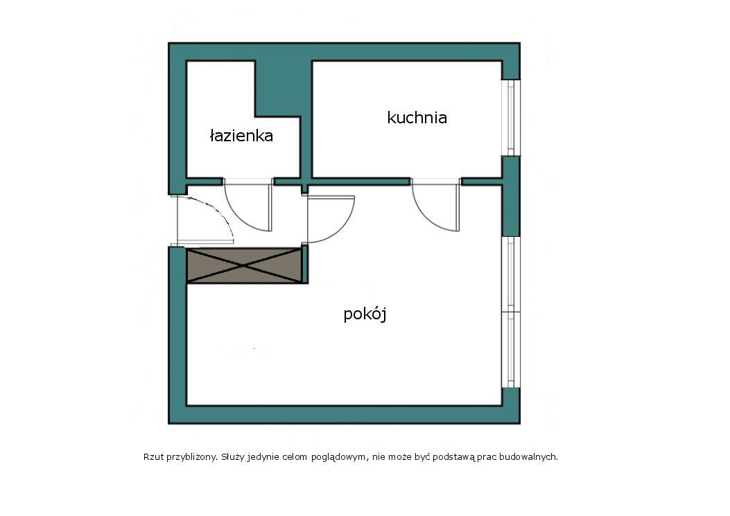 Mieszkanie 1-pokojowe Łódź Bałuty, ul. Łagiewnicka. Zdjęcie 8