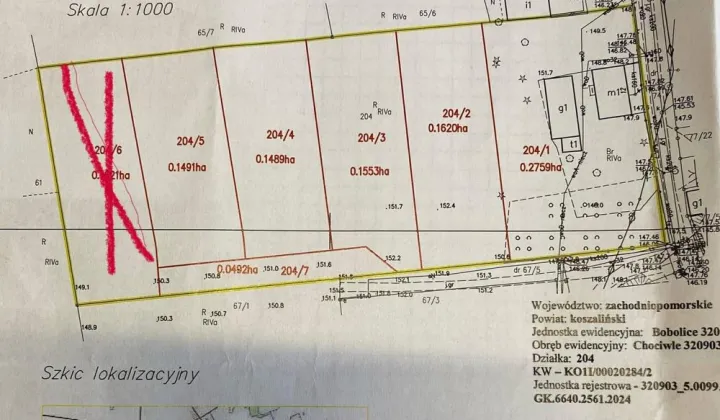 Działka budowlana Chociwle