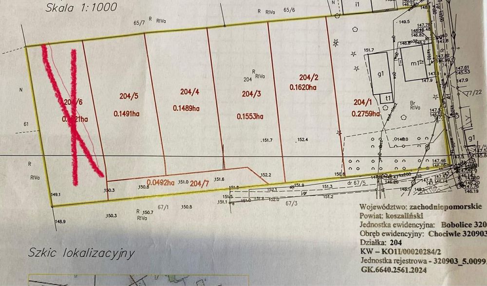 Działka budowlana Chociwle. Zdjęcie 1