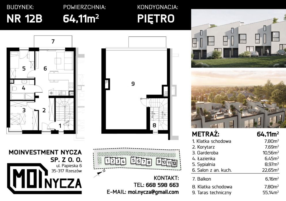 Mieszkanie 3-pokojowe Rzeszów, ul. Wacława Nycza. Zdjęcie 17