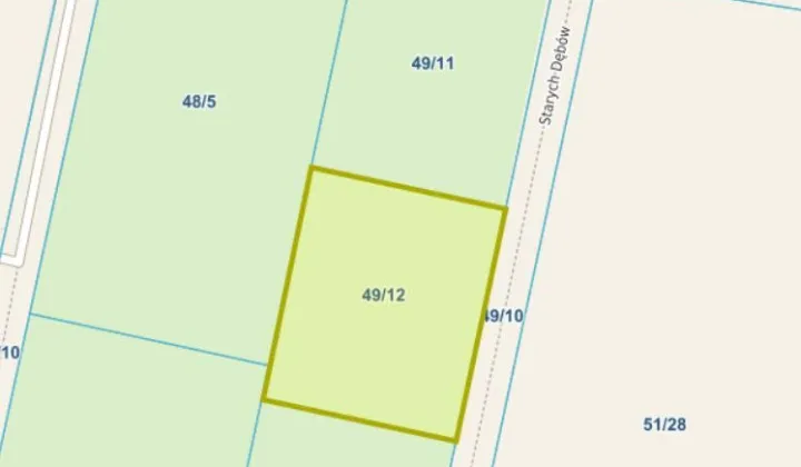 Działka budowlana Stefanowo, ul. Starych Dębów