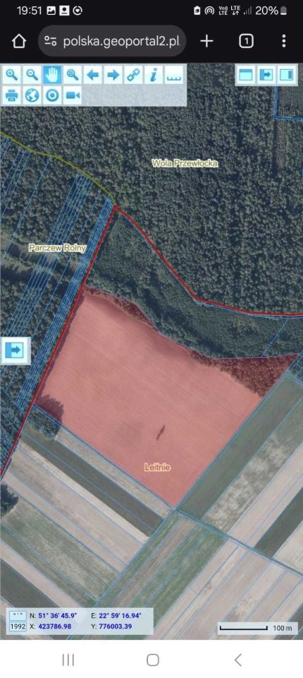 Działka rolna Leitnie