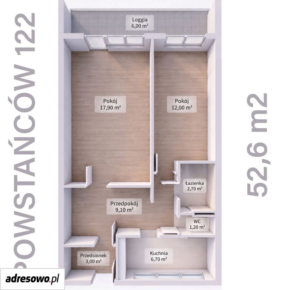 Mieszkanie 2-pokojowe Wrocław Krzyki, ul. Powstańców Śląskich. Zdjęcie 15
