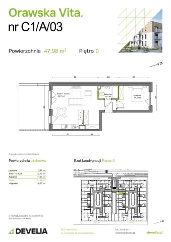 Mieszkanie 2-pokojowe Wrocław Ołtaszyn, ul. Orawska. Zdjęcie 7