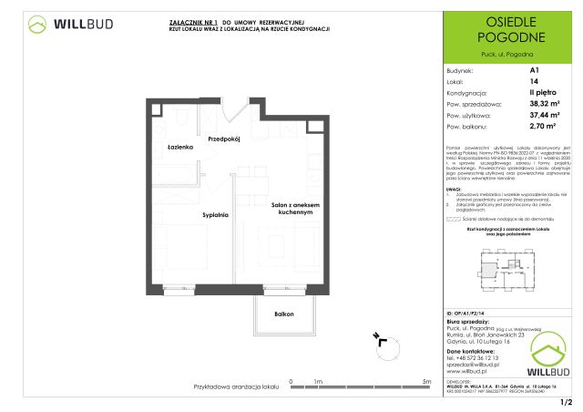 Mieszkanie 2-pokojowe Puck, ul. Pogodna. Zdjęcie 9