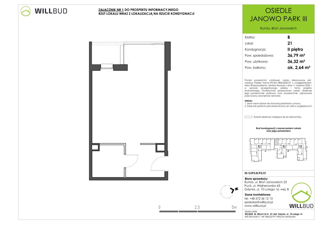 Mieszkanie 1-pokojowe Rumia Janowo, ul. Błoń Janowskich. Zdjęcie 10