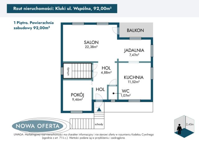 dom wolnostojący, 5 pokoi Kluki, ul. Wspólna. Zdjęcie 24