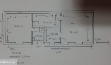 dom wolnostojący, 3 pokoje Zbydniów