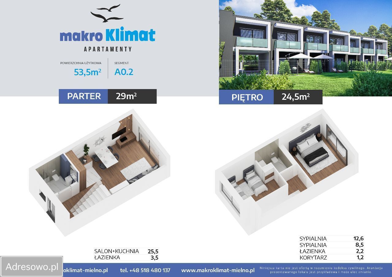 dom szeregowy, 4 pokoje Mielno Unieście. Zdjęcie 11