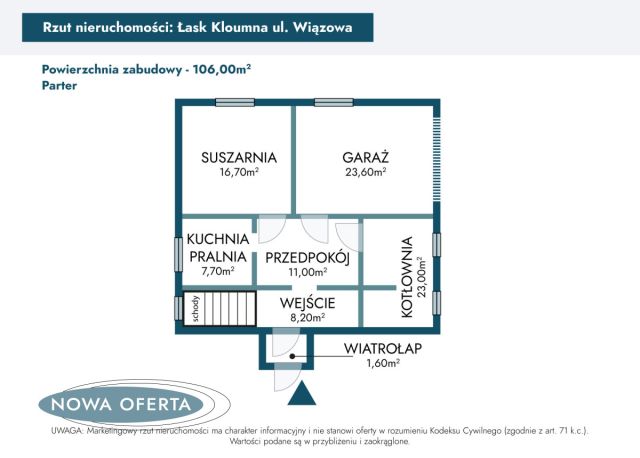 dom wolnostojący, 4 pokoje Łask Kolumna, ul. Wiązowa. Zdjęcie 42