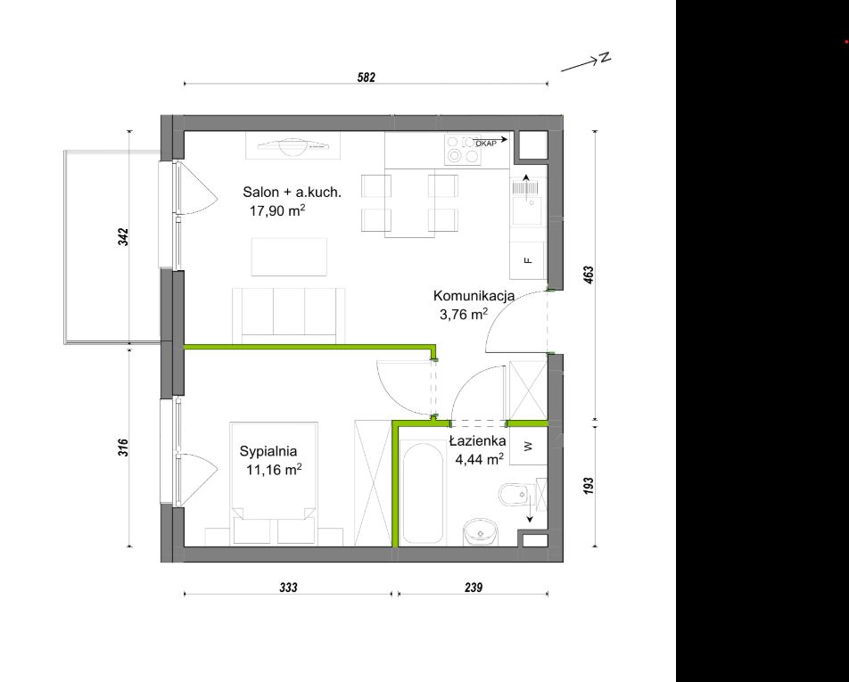 Mieszkanie 2-pokojowe Wrocław Ołtaszyn, ul. Orawska. Zdjęcie 8