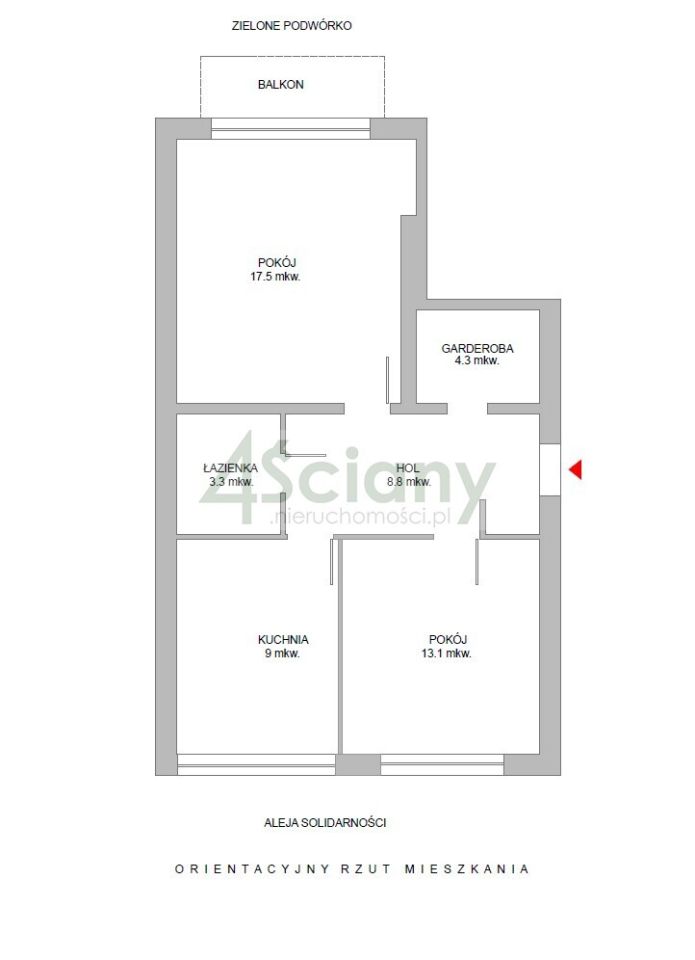 Mieszkanie 2-pokojowe Warszawa Śródmieście, al. "Solidarności". Zdjęcie 15