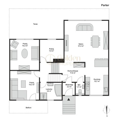 dom wolnostojący, 6 pokoi Leźno, ul. Cicha. Zdjęcie 27