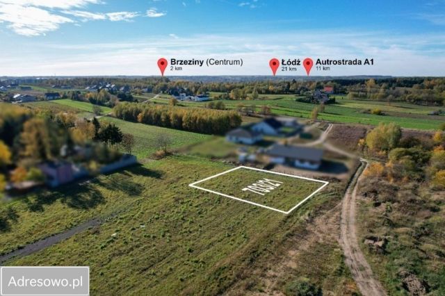 Działka budowlana Brzeziny, ul. Mrocka. Zdjęcie 1