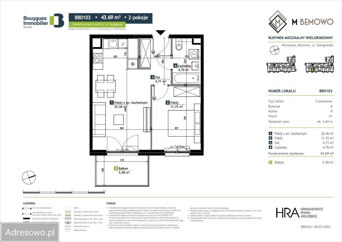 Mieszkanie 2-pokojowe Warszawa Bemowo, ul. Szeligowska. Zdjęcie 3