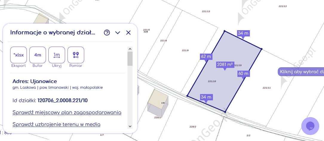 Działka budowlana Ujanowice. Zdjęcie 6