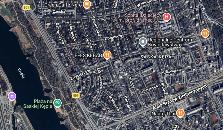 Mieszkanie 1-pokojowe Warszawa Saska Kępa, pl. Przymierza