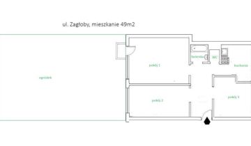 Mieszkanie 3-pokojowe Warszawa Ursus, ul. Zagłoby