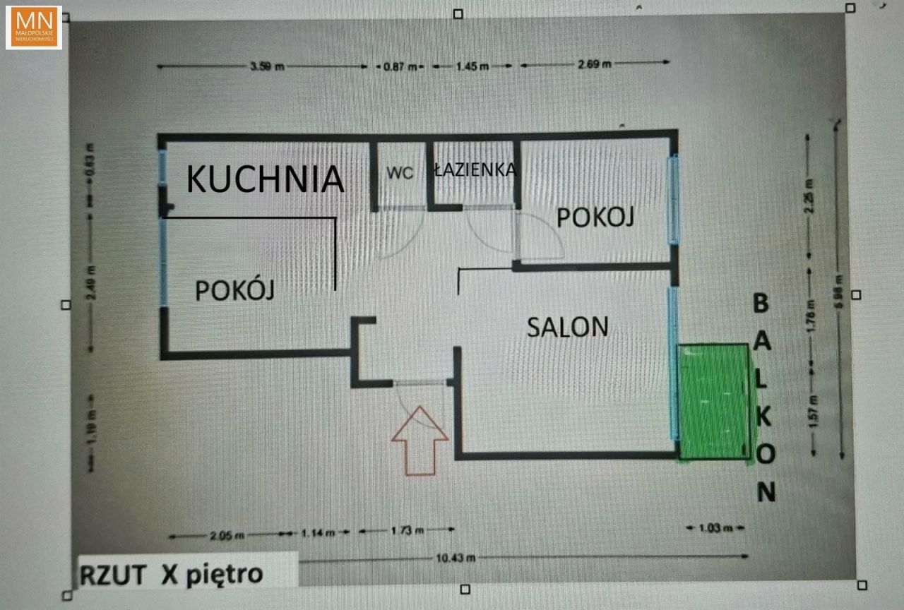 Mieszkanie 3-pokojowe Kraków Bronowice, ul. Na Błonie. Zdjęcie 2