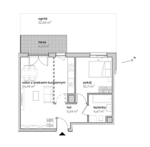 Mieszkanie 2-pokojowe Poznań Starołęka, ul. Unii Lubelskiej. Zdjęcie 7