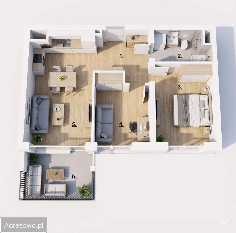 Mieszkanie 3-pokojowe Szczecin Śródmieście, ul. Leona Heyki. Zdjęcie 10