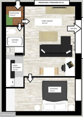 Mieszkanie 2-pokojowe Poznań Jeżyce, ul. Augustyna Szamarzewskiego. Zdjęcie 1