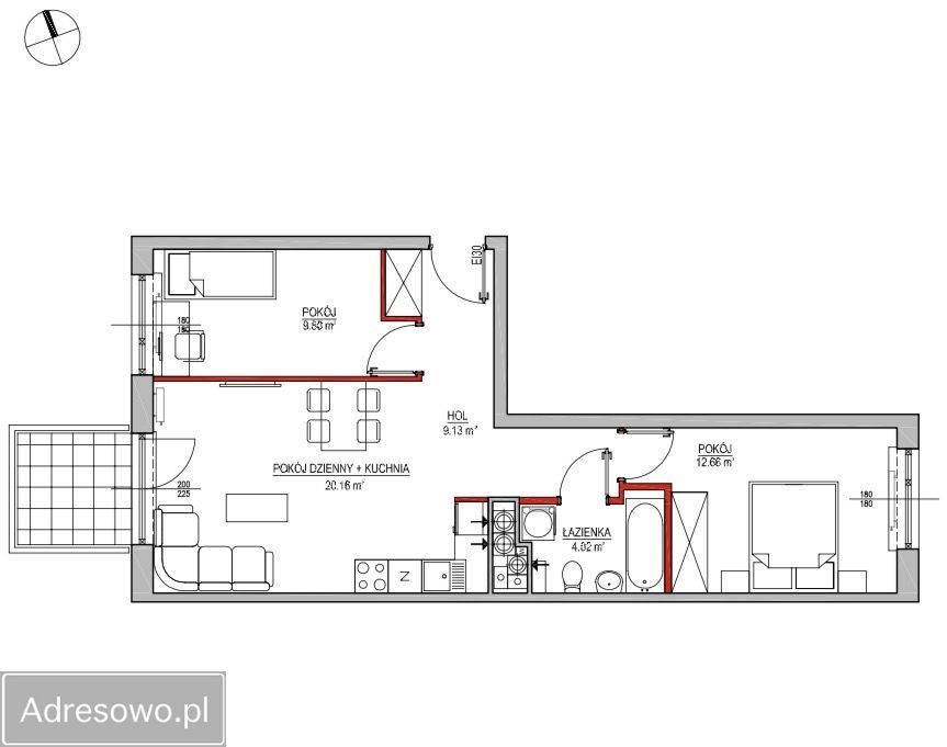 Mieszkanie 3-pokojowe Warszawa Ursynów, ul. Kłobucka. Zdjęcie 3