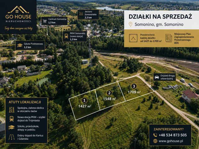 Działka budowlana Somonino, Leszno. Zdjęcie 1