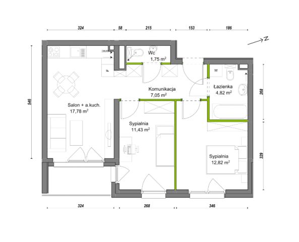 Mieszkanie 3-pokojowe Wrocław Ołtaszyn, ul. Orawska. Zdjęcie 8