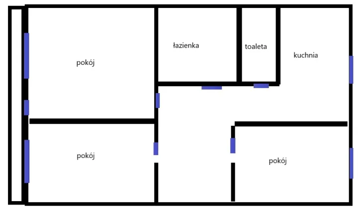 Mieszkanie 3-pokojowe Łódź Bałuty, ul. Julianowska