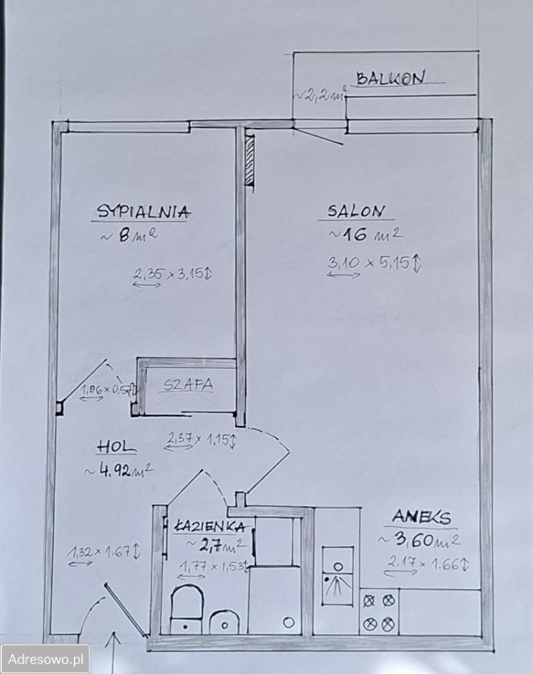 Mieszkanie 2-pokojowe Warszawa Bielany, ul. Jana Kasprowicza. Zdjęcie 2