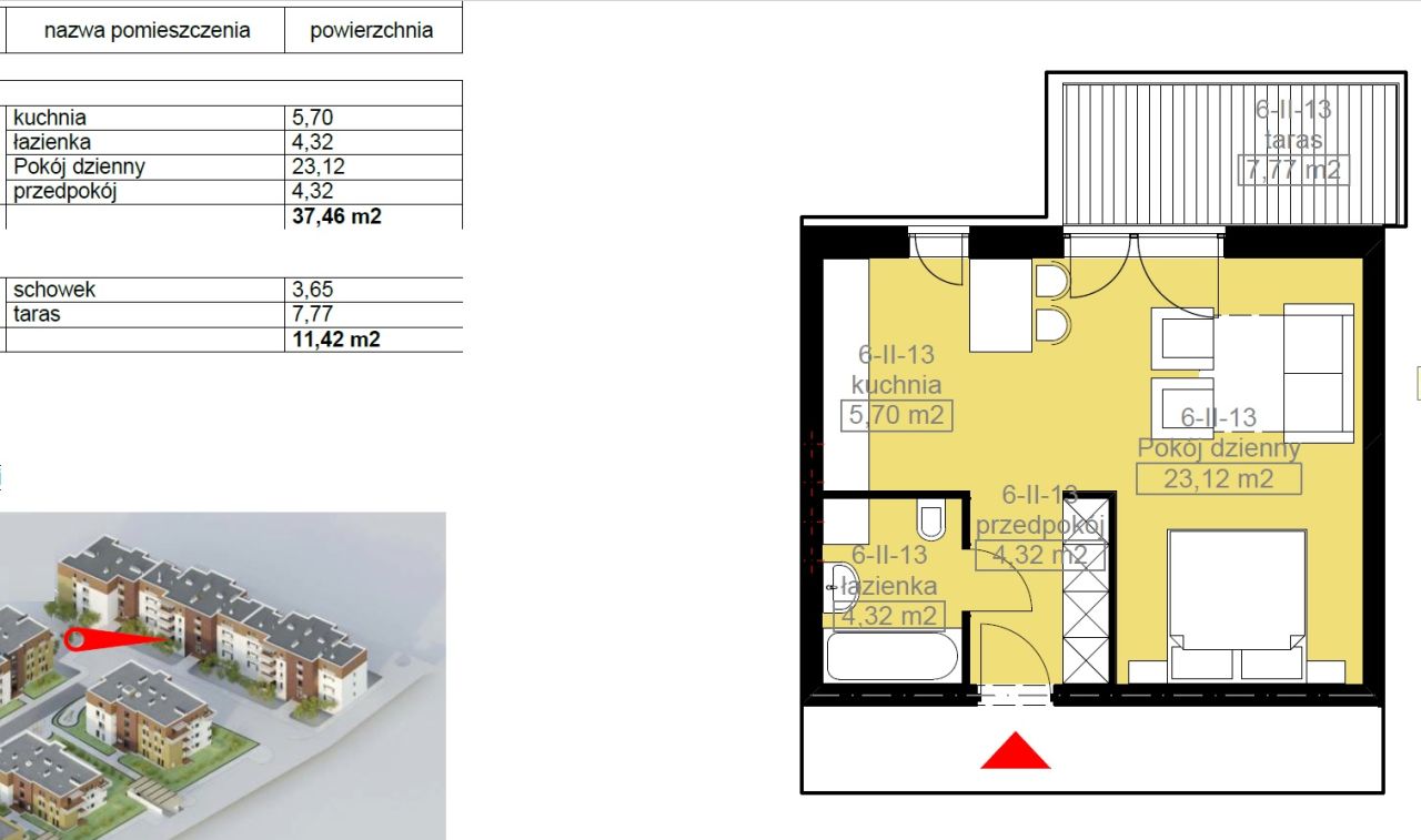 Mieszkanie 2-pokojowe Rzeszów Słocina, ul. Ignacego Paderewskiego. Zdjęcie 13